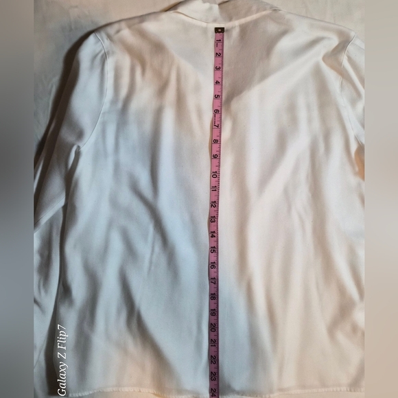 Talbots Petites White Button-Down Long Sleeve Blouse 14P - Picture 7 of 10